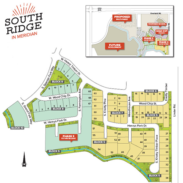 South Ridge Subdivision Plat Map Meridian Idaho 